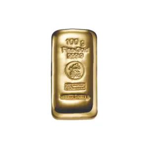 100 g Goldbarren (gegossen) – Heimerle + Meule