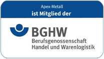 BGHW Logo – Apex Metall ist Mitglied der Berufsgenossenschaft Handel und Warenlogistik