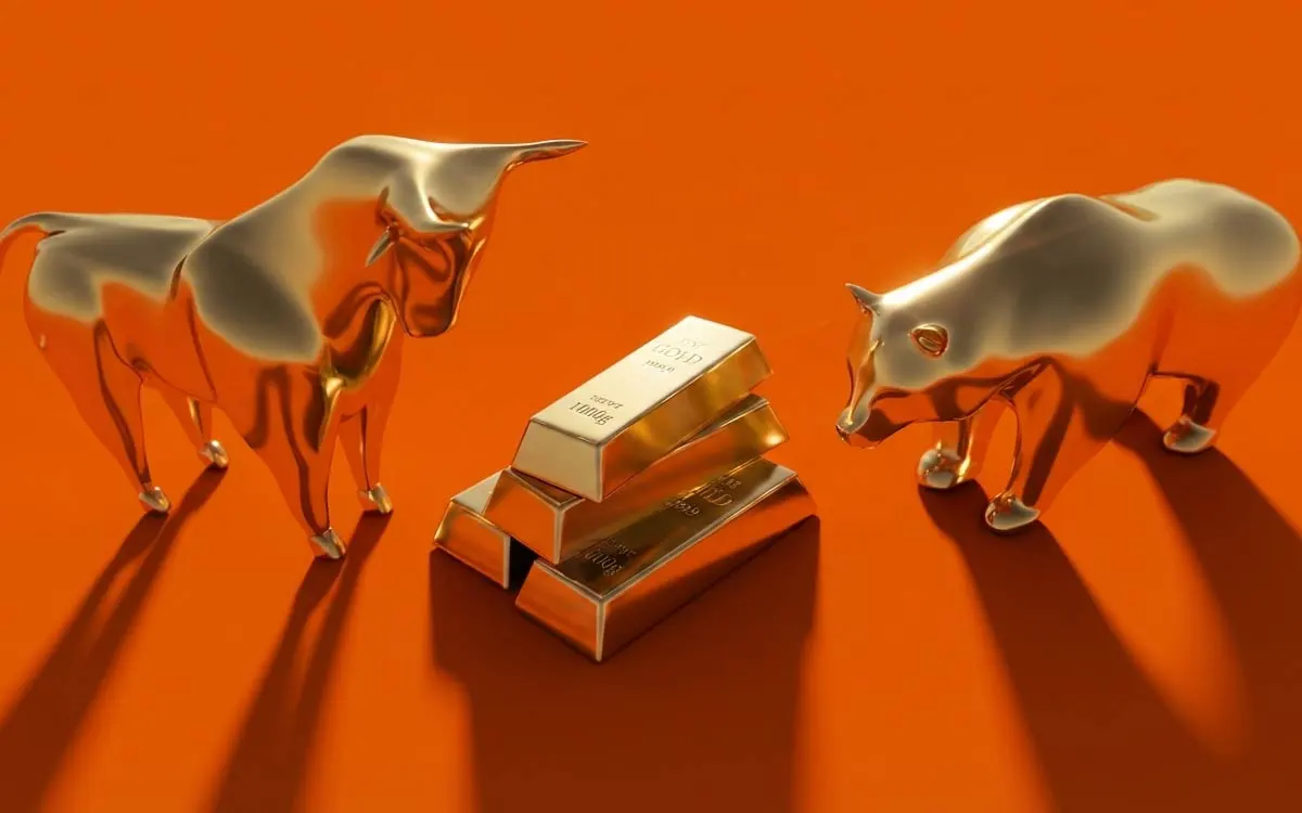 Eine Reihe physischer Goldbarren mit Punzierungen von C. Hafner und Heimerle + Meule vor einem digitalen Chart mit steigendem Goldpreis und Börsendaten. Metapher für die Stabilität und den Werterhalt von Anlagegold im Kontext globaler Märkte, verfügbar bei Apex Metall in Berlin.